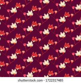Beautiful Floral Decorative  Seamless Pattern With Hand Drawn Illustration 