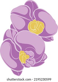 bonito diseño floral para elementos, color editable