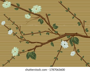 Beautiful floral design with handwritten illustrations. Vector illustration