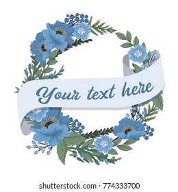 Beautiful floral design. Seamless pattern. Vector Illustration