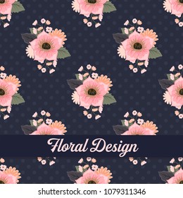 Beautiful floral design. Vector Illustration