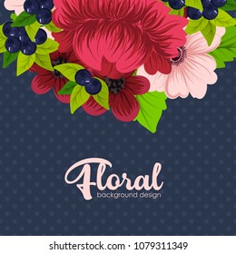 Beautiful floral design. Vector Illustration