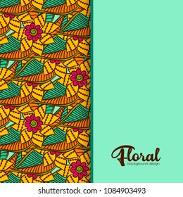 Beautiful floral design. Vector Illustration
