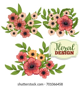 Beautiful floral design.Vector Illustration 