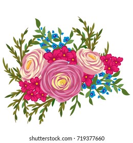 Beautiful floral design.Vector Illustration 