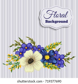 Beautiful floral design.Vector Illustration 