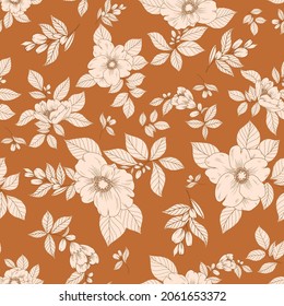 Hermoso patrón de Ditsy floral y diseño de impresión mejor uso para tela, textiles, papel pintado, embalaje, papelería, productos de decoración y scrapbook.