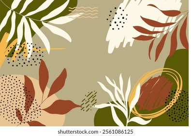 Beautiful floral doodle background vector