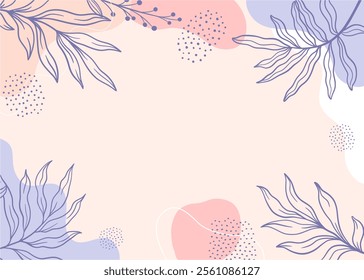 Beautiful floral doodle background vector