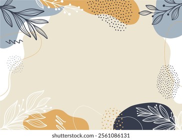 Beautiful floral doodle background vector