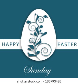 Beautiful Floral Egg Design for Easter Sunday.Eps10