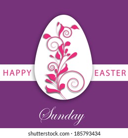 Beautiful Floral Egg Design for Easter Sunday.Eps10