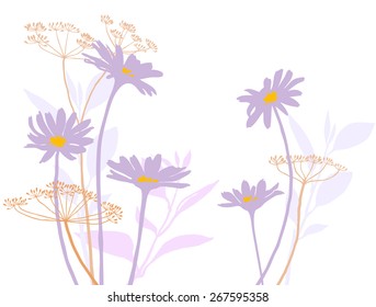 Hermoso elemento floral para diseño, ilustración vectorial.