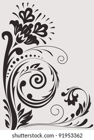 beautiful floral element for your design
