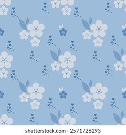 Beautiful floral fabric pattern in a flower field