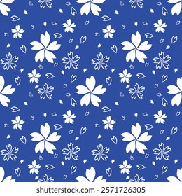 Beautiful floral fabric pattern in a flower field