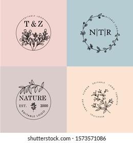 BEAUTIFUL FLORAL FEMININE PREMADE EDITABLE LOGO