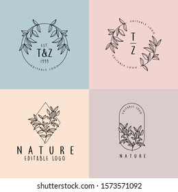 BEAUTIFUL FLORAL FEMININE PREMADE EDITABLE LOGO