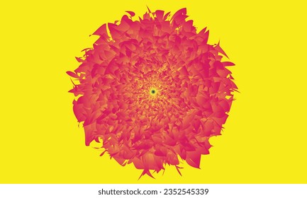 Beautiful floral flower design illustration using blending tool and gradients colors