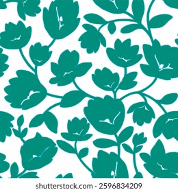 Beautiful Floral Flower Pattern for Textile, Fabric, Fashion, Wrapping Paper, and Decorative Prints