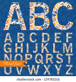 Beautiful floral font