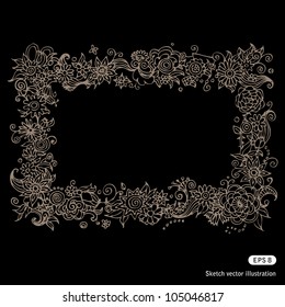 Beautiful floral frame