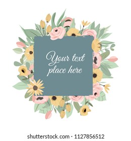 beautiful floral frame