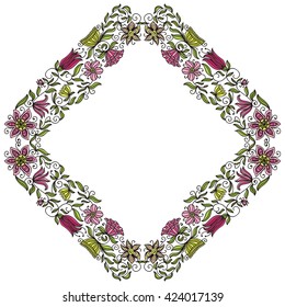 Beautiful floral frame