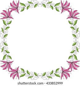 Beautiful floral frame