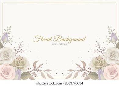 Beautiful floral frame background design