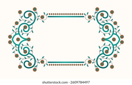 Beautiful Floral Frame Border Illustration
