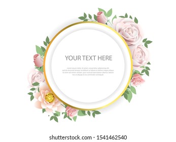 beautiful floral frame with flowers