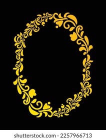 Beautiful Floral Frame Illustration Vector