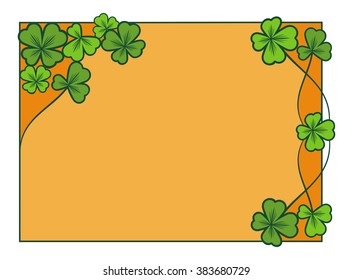 Beautiful floral frame. Vector clip art.