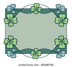 Beautiful floral frame. Vector clip art.