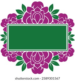 A beautiful floral frame vector design featuring elegant natural elements. Ideal for invitations, wedding cards, decorative prints, branding, and digital artwork. Perfect for luxury, vintage
