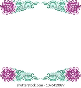 Beautiful floral frame. Vector illustration