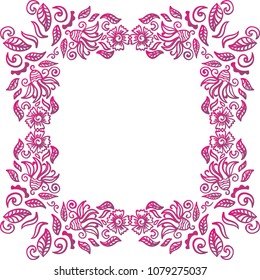 Beautiful floral frame. Vector illustration