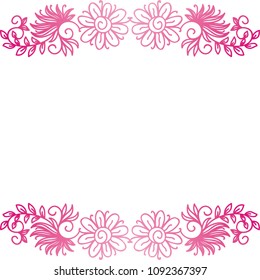 Beautiful floral frame. Vector illustration