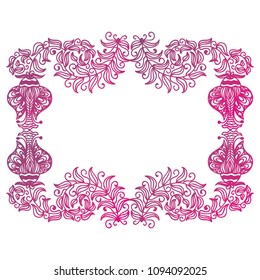 Beautiful floral frame. Vector illustration