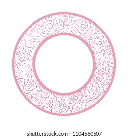Beautiful floral frame. Vector illustration