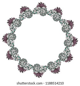 Beautiful floral frame. Vector illustration