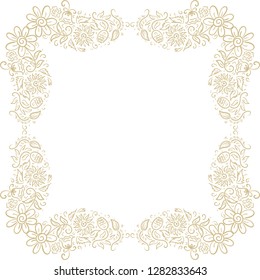 Beautiful floral frame. Vector illustration