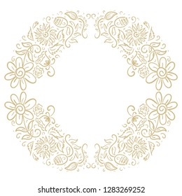 Beautiful floral frame. Vector illustration
