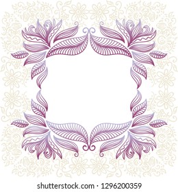 Beautiful floral frame. Vector illustration