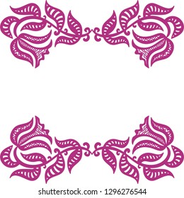 Beautiful floral frame. Vector illustration