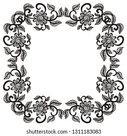 Beautiful floral frame. Vector illustration