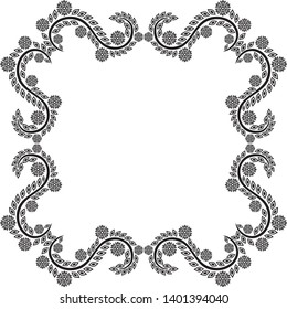 Beautiful floral frame. Vector illustration