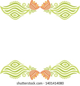 Beautiful floral frame. Vector illustration