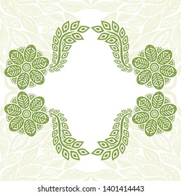 Beautiful floral frame. Vector illustration